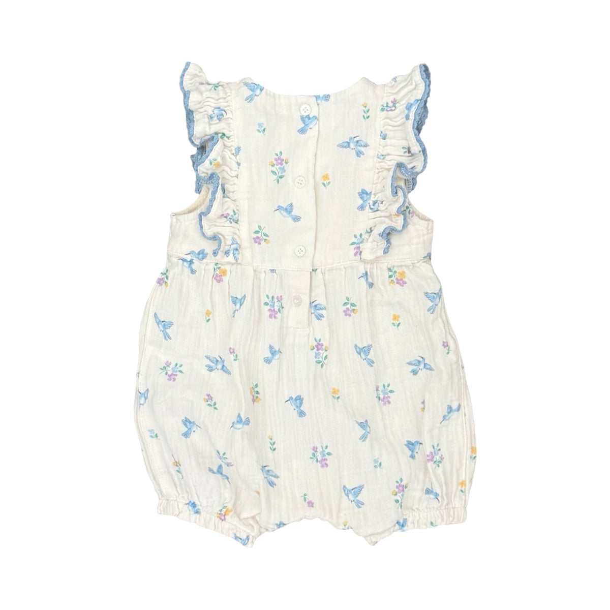 Floral Purebaby Romper, 3-6M