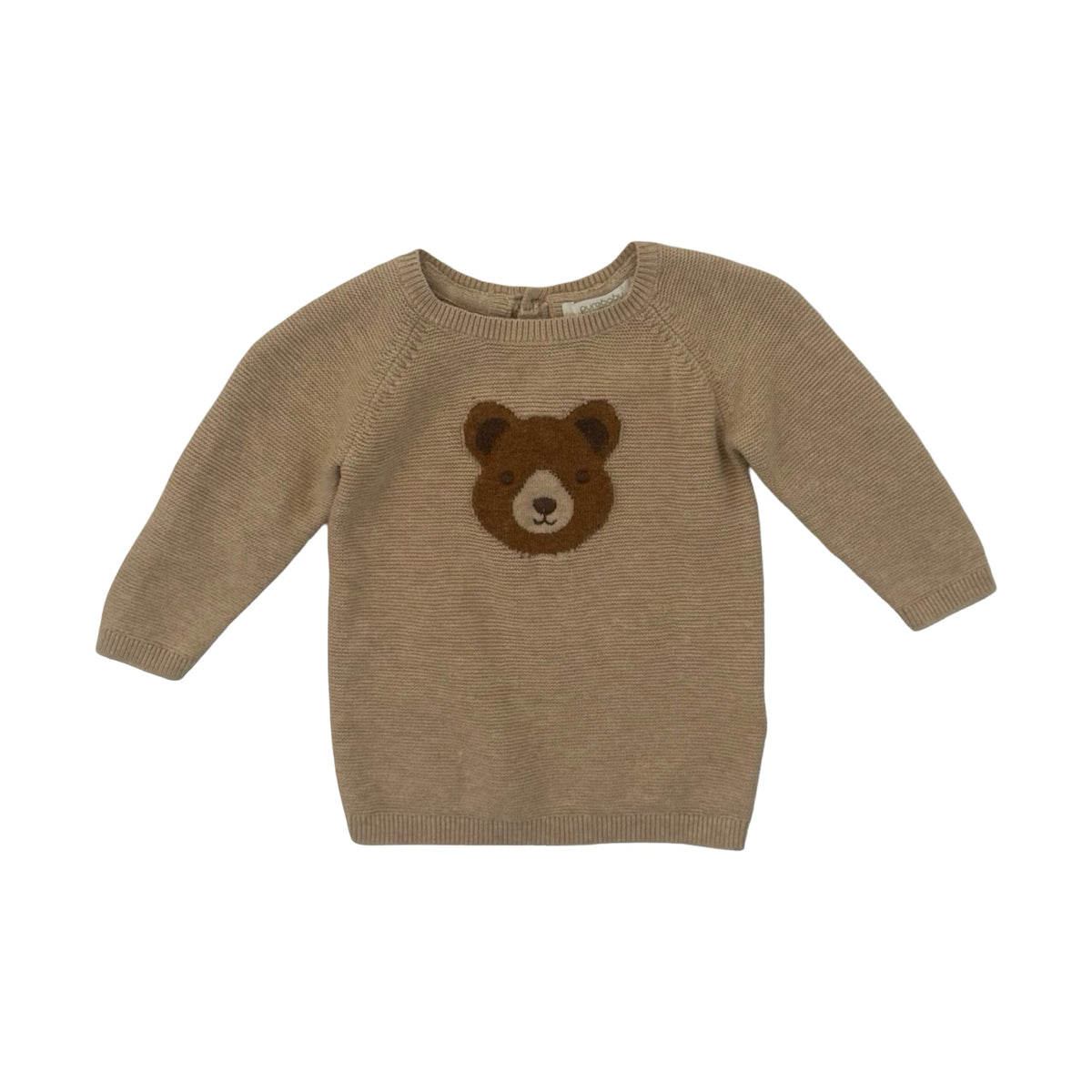 Mocha Purebaby Knit Jumper, 3-6M