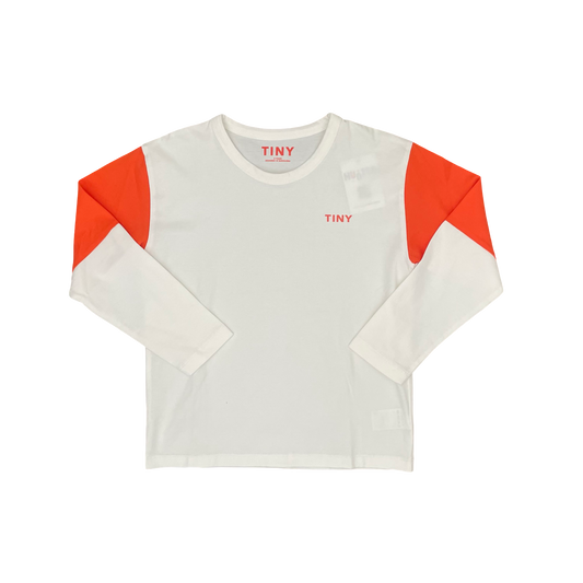 White Tiny Cottons Long Sleeve Top, 8Y