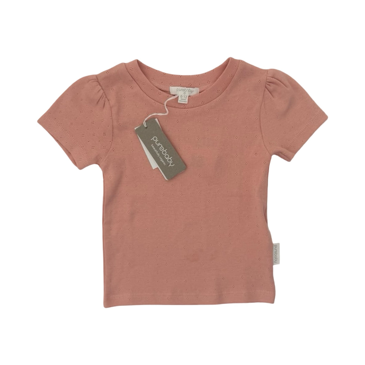 Pink Purebaby T-Shirt, 6-12M