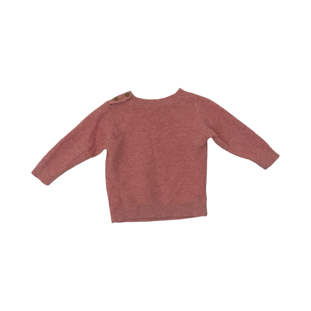 Pink Purebaby Knit Jumper, 6-12M