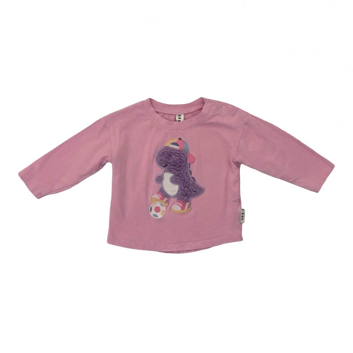Pink Hux Long Sleeve Top, 6-12M