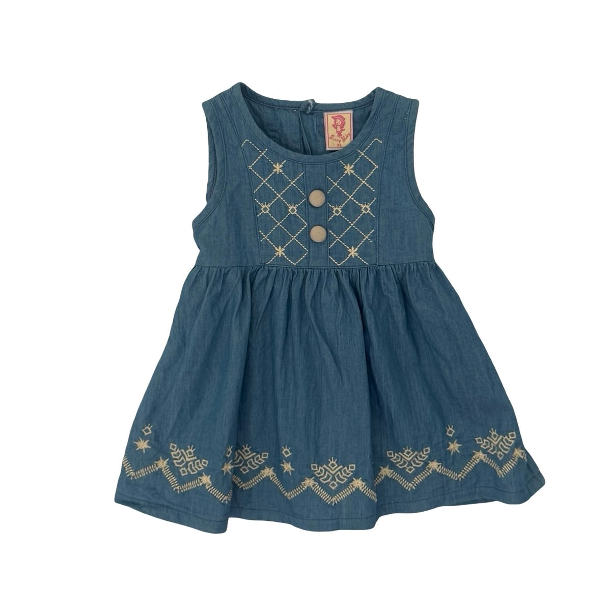 Denim Sunny Baby Dress, 6-12M