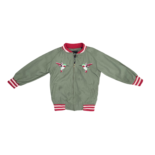 Khaki Rock Your Kid Bomber Jacket, 2Y