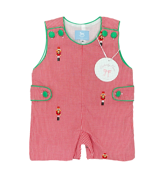 Red check Sutherby Lane Playsuit, 3M