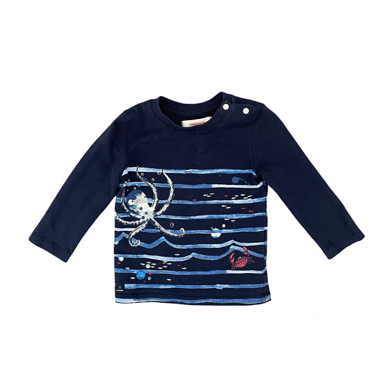Navy Catamini Long Sleeve Top, 12M