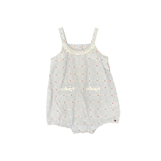 Blue and White Tommy Hilfiger Romper, 6-9M
