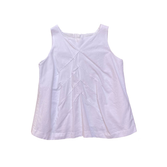 White Jacadi Sleeveless, 8Y