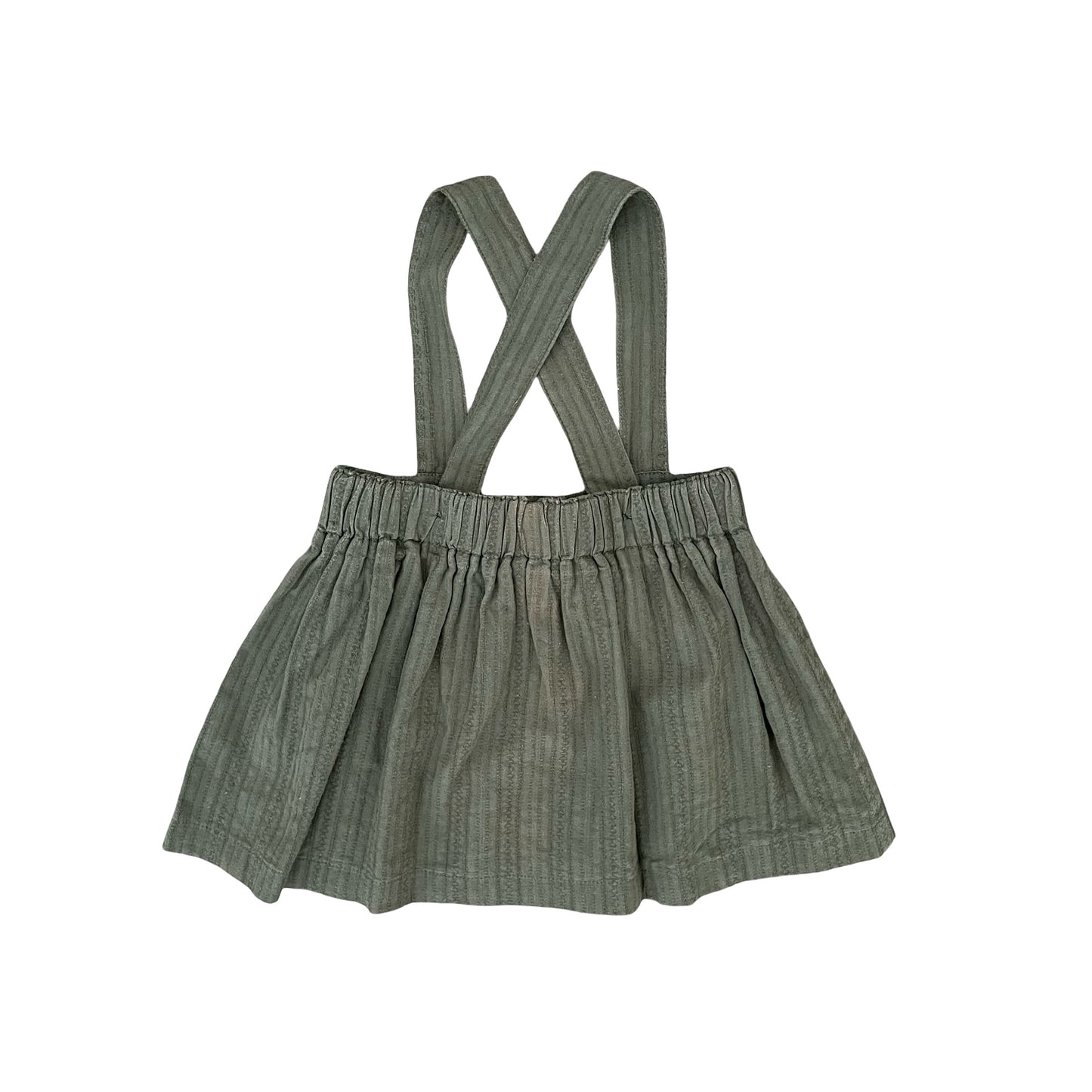 Olive Green Lacey Lane Pinafore, 2Y