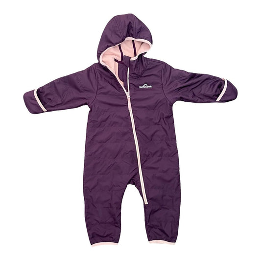 Eggplant Kathmandu Fleece Jumpsuit, 12M