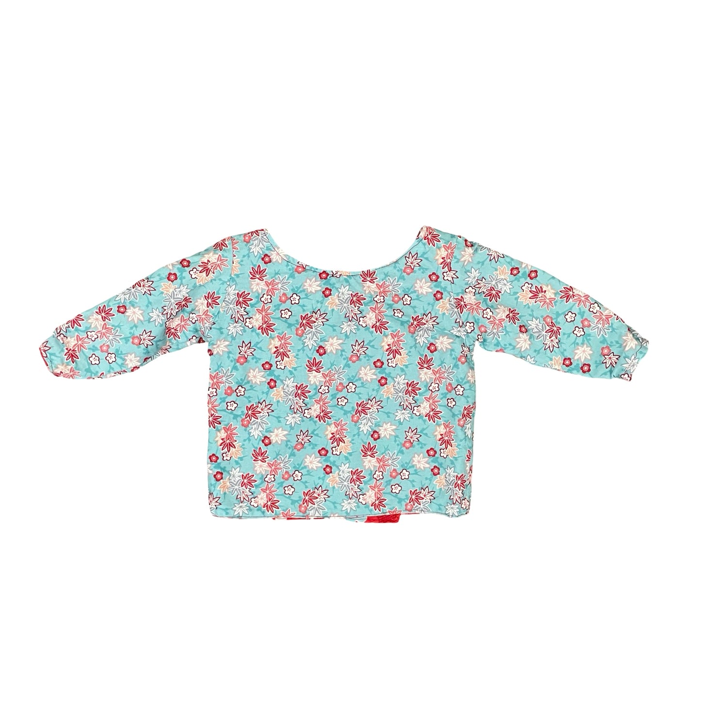 Teal floral Made by Hand Jacket, 6-12M