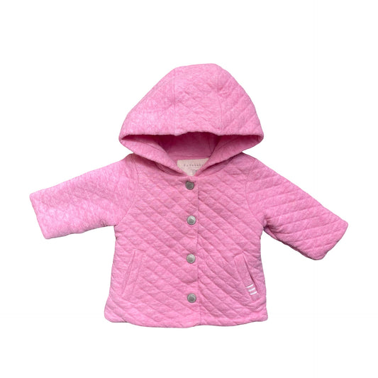 Pink Purebaby Quilted Coat, 3-6M