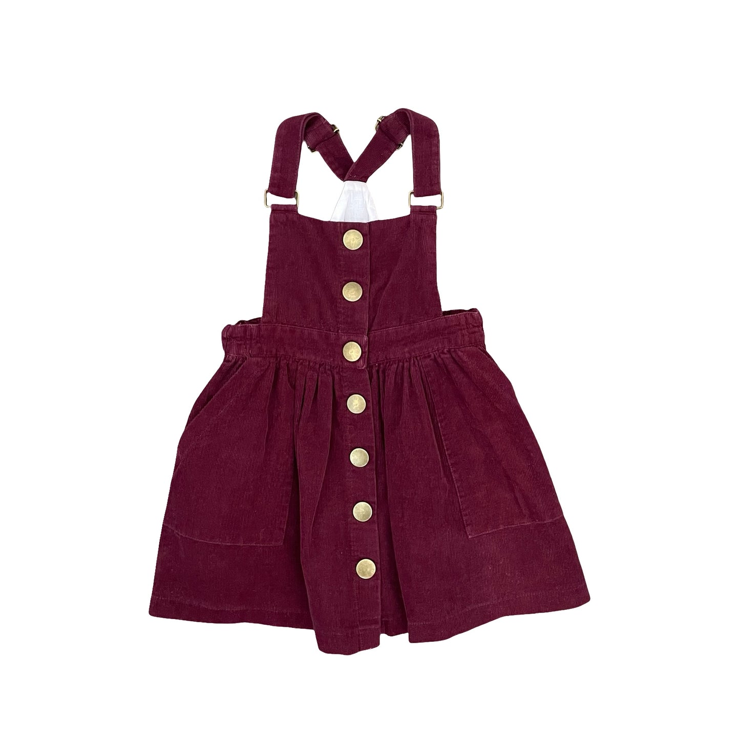 Maroon Lacey Lane Corduroy Pinafore, 4Y