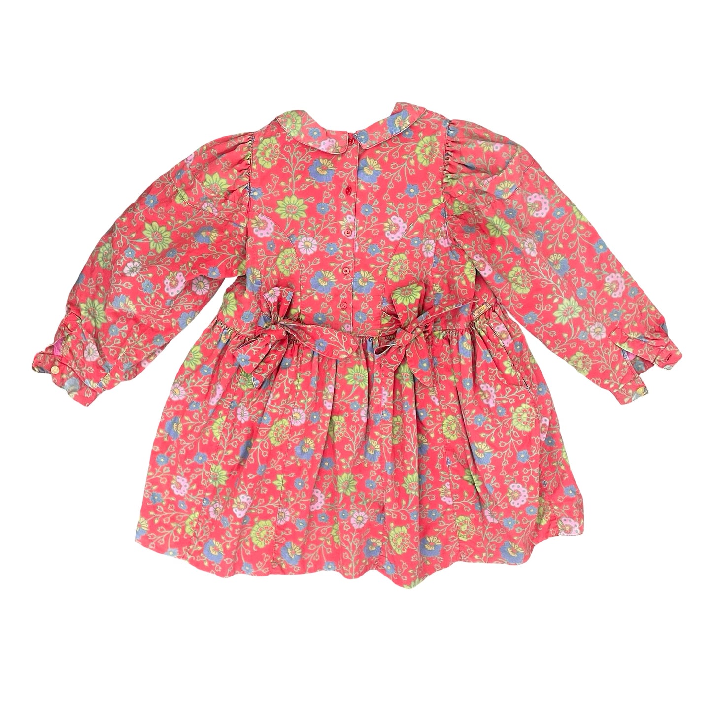 Pink Floral Oilily Long Sleeve Dress, 8Y
