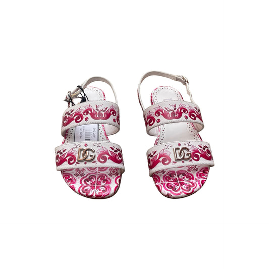 Pink/White Dolce & Gabbana Leather Sandles, EUR 29