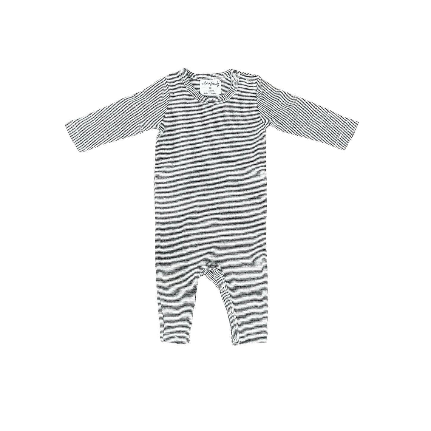 Black stripe Wilson and Frenchy Growsuit, 3-6M