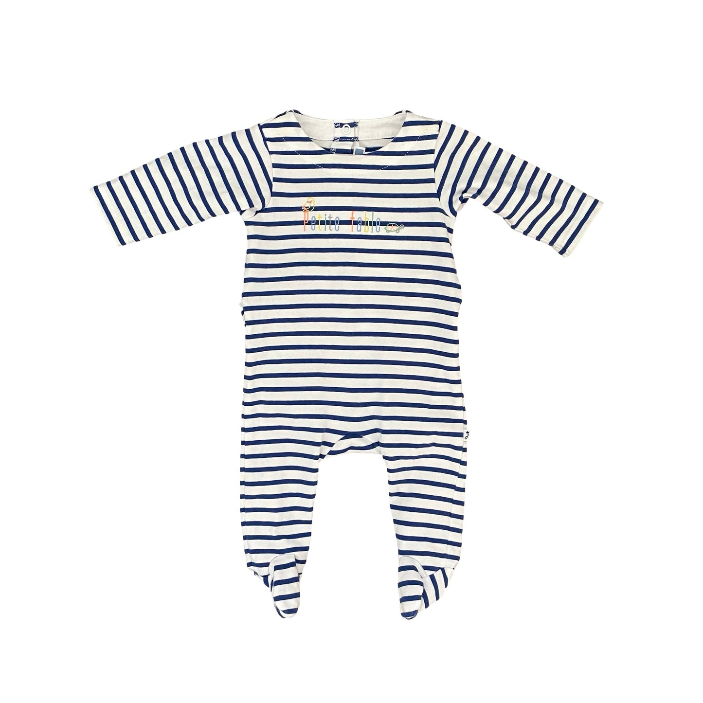 Blue/White Jacadi Growsuit, 3M