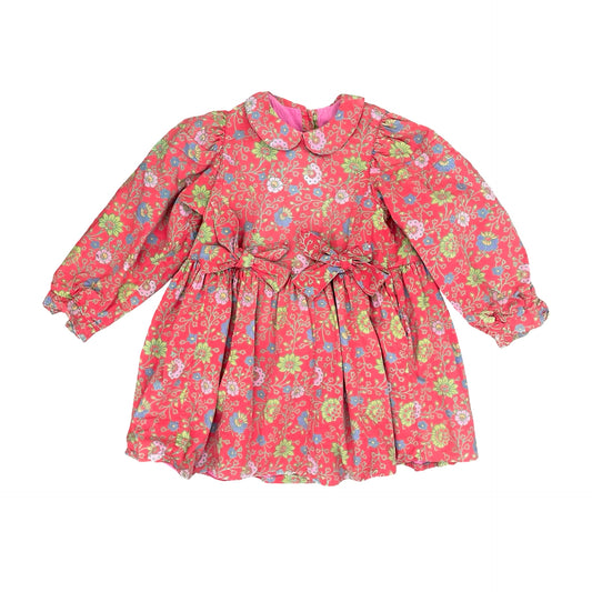 Pink Floral Oilily Long Sleeve Dress, 8Y