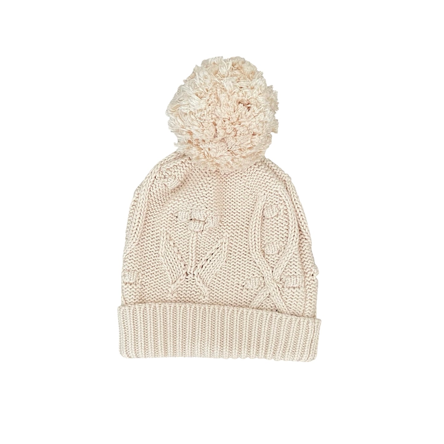Cream Jamie Kay Beanie, 0-2Y