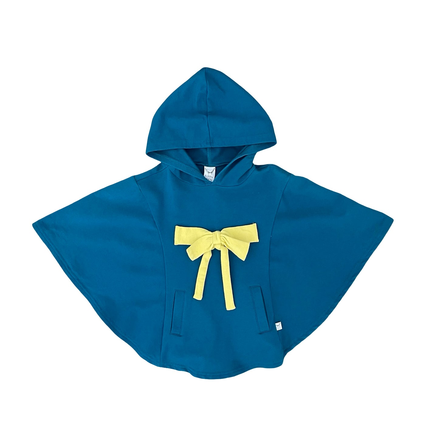 Teal Little Horn Poncho, 3Y