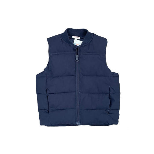 Navy Seed Puffer Vest, 3Y