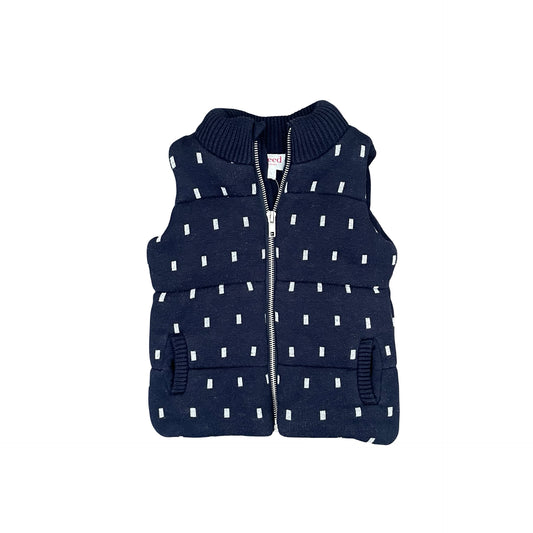 Navy Seed Puffer Vest, 2Y
