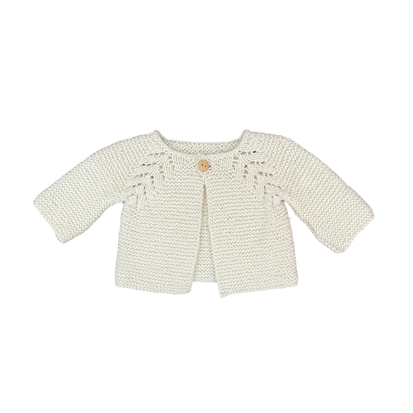 Cream Great Aunty May Cardigan, 3-6M