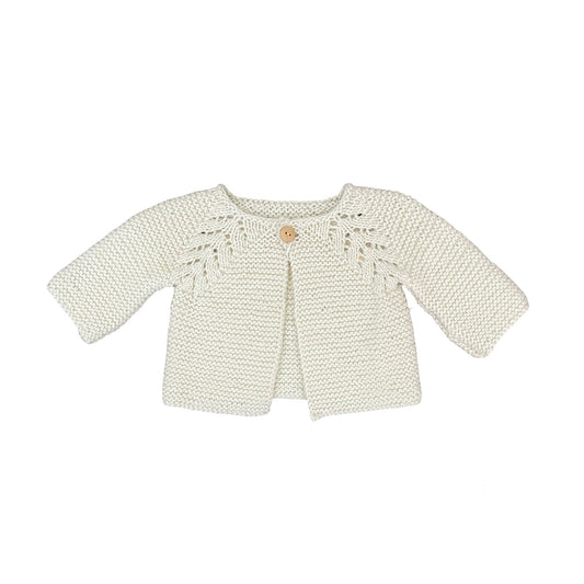 Cream Great Aunty May Cardigan, 3-6M