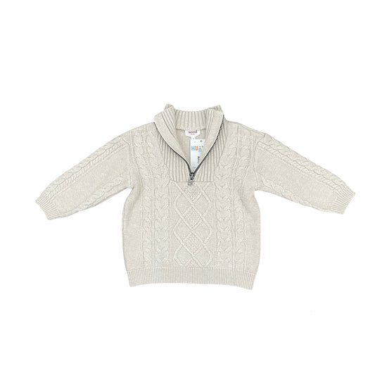 Natural Seed Cable Knit Jumper, 3Y