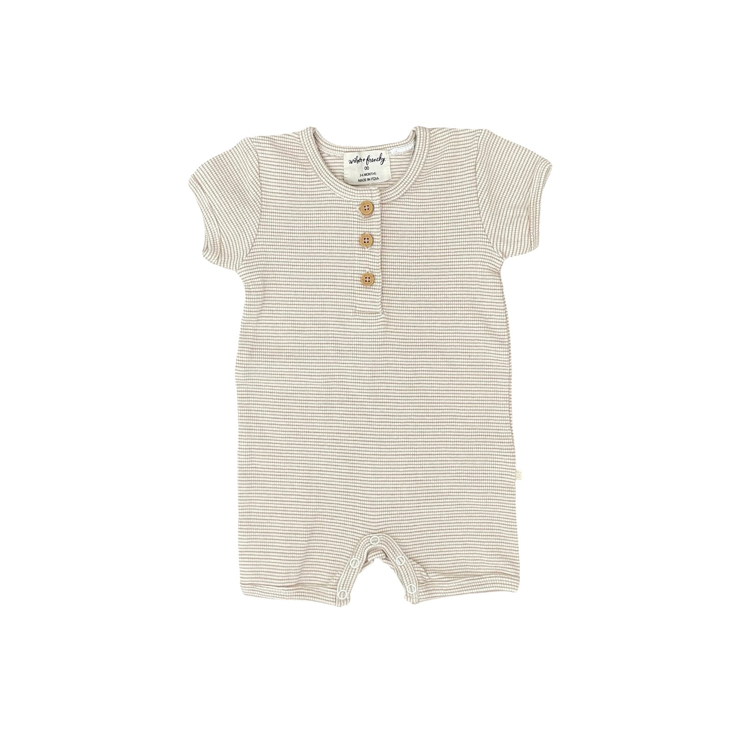 Natural Stripe Wilson and Frenchy Bodysuit, 3-6M