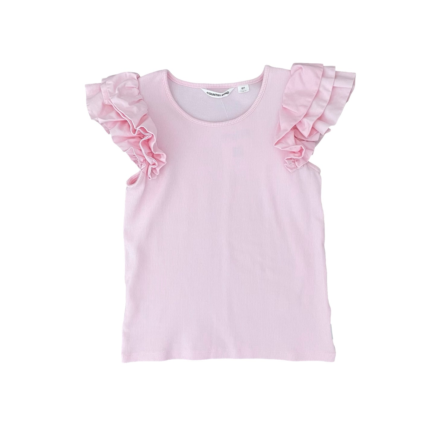 Pink Country Road Ruffle Tank, 7Y