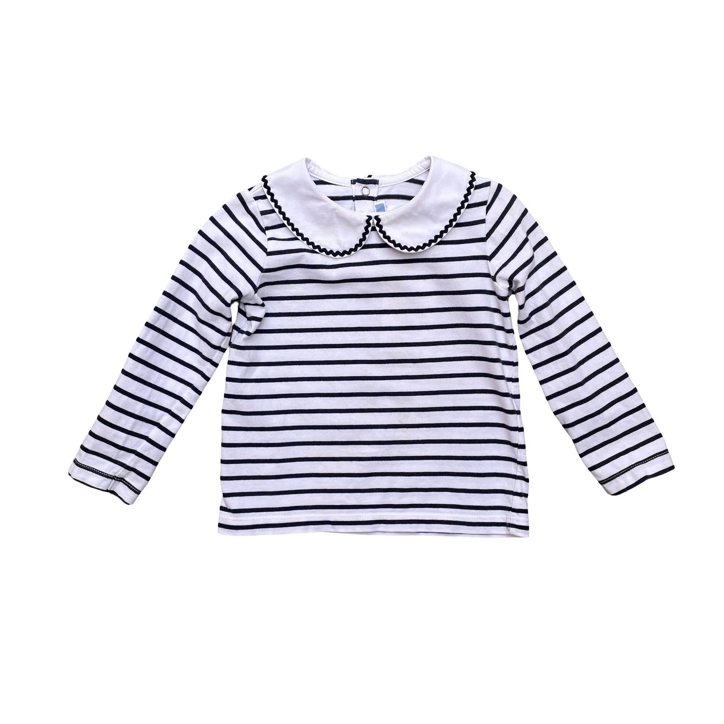 Stripe Jacadi Long Sleeve Top, 3Y