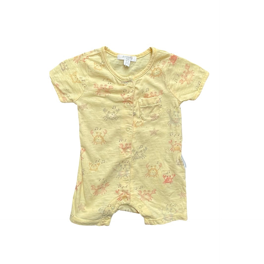 Yellow Purebaby Romper, 0-3M