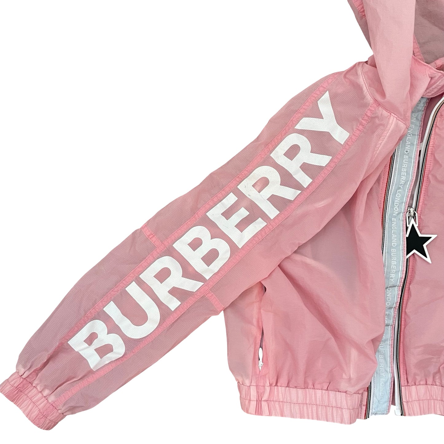 Pink Burberry Windbreaker, 3Y