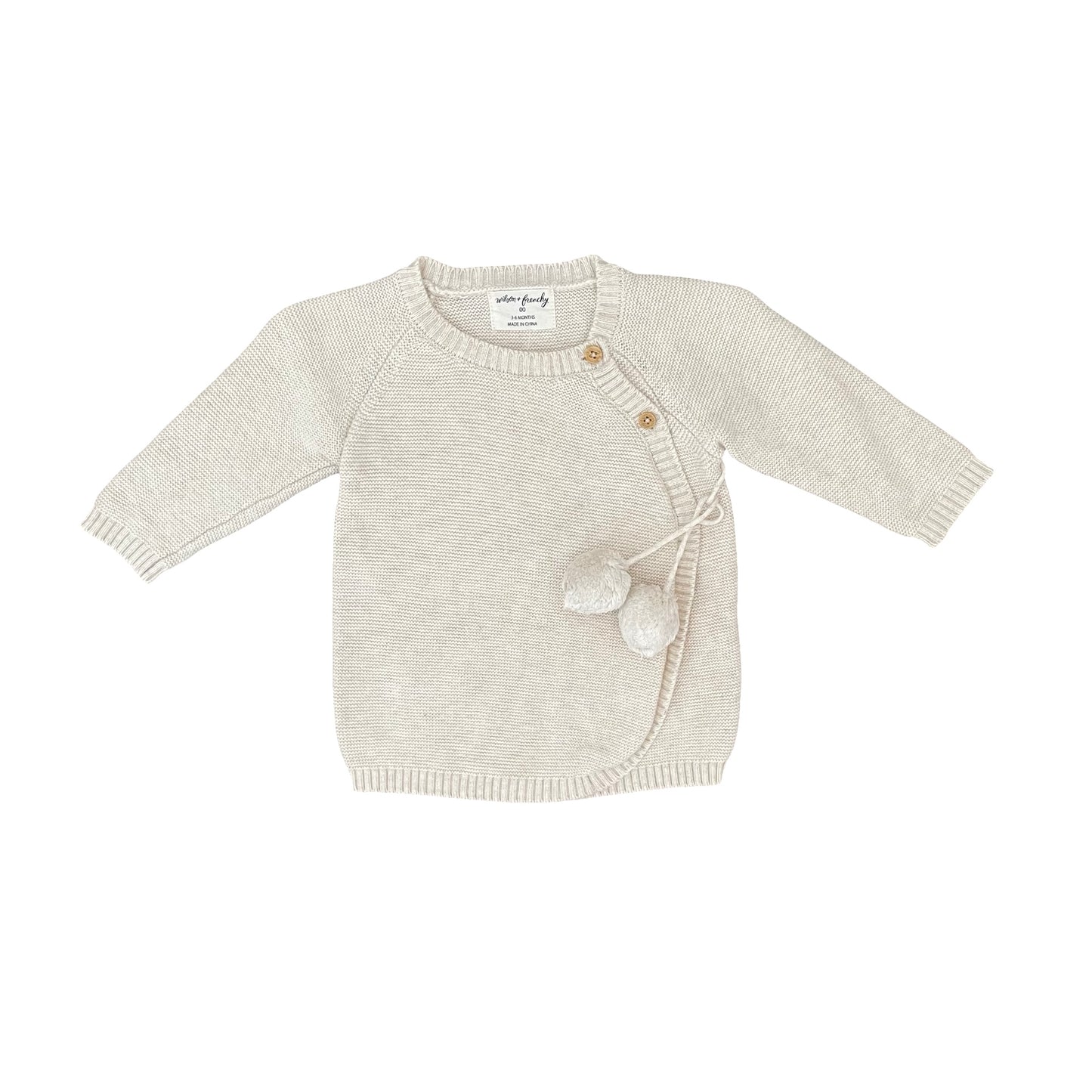 Cream Wilson and Frenchy Knit Cardigan, 3-6M
