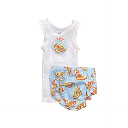 Multi Louie & The Fox Bloomer & Singlet, 0-3M