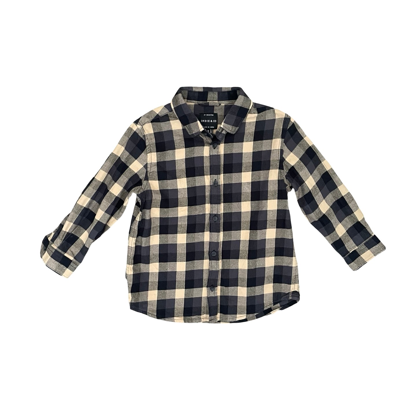 Check Indie & Co Long Sleeve Shirt, 2Y