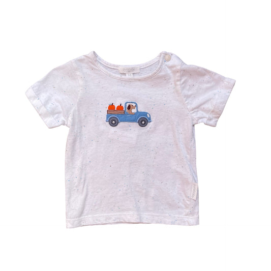 White Purebaby T-Shirt, 3-6M