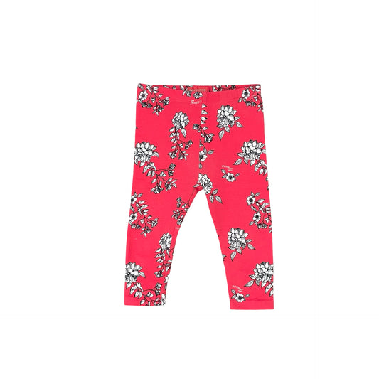 Red Floral Guess Leggings, 6-9M