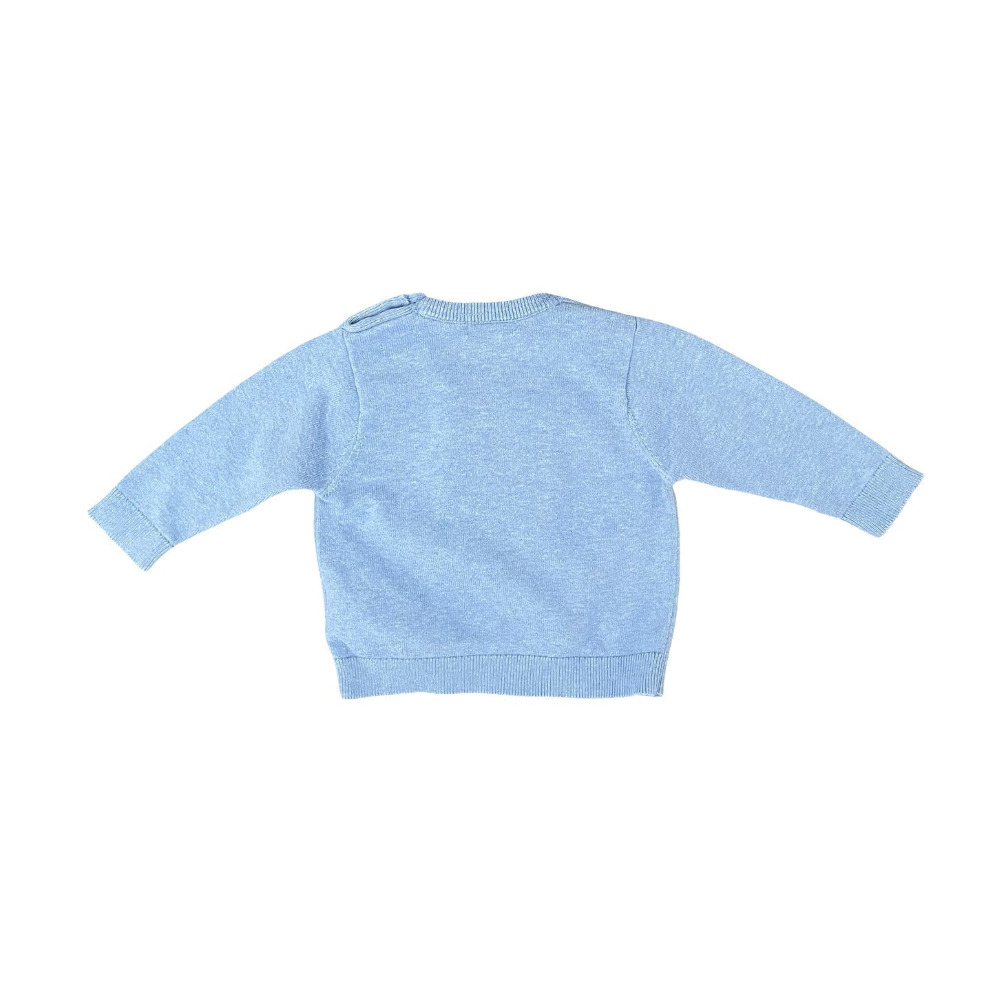 Blue Purebaby Knit Jumper, 3-6M