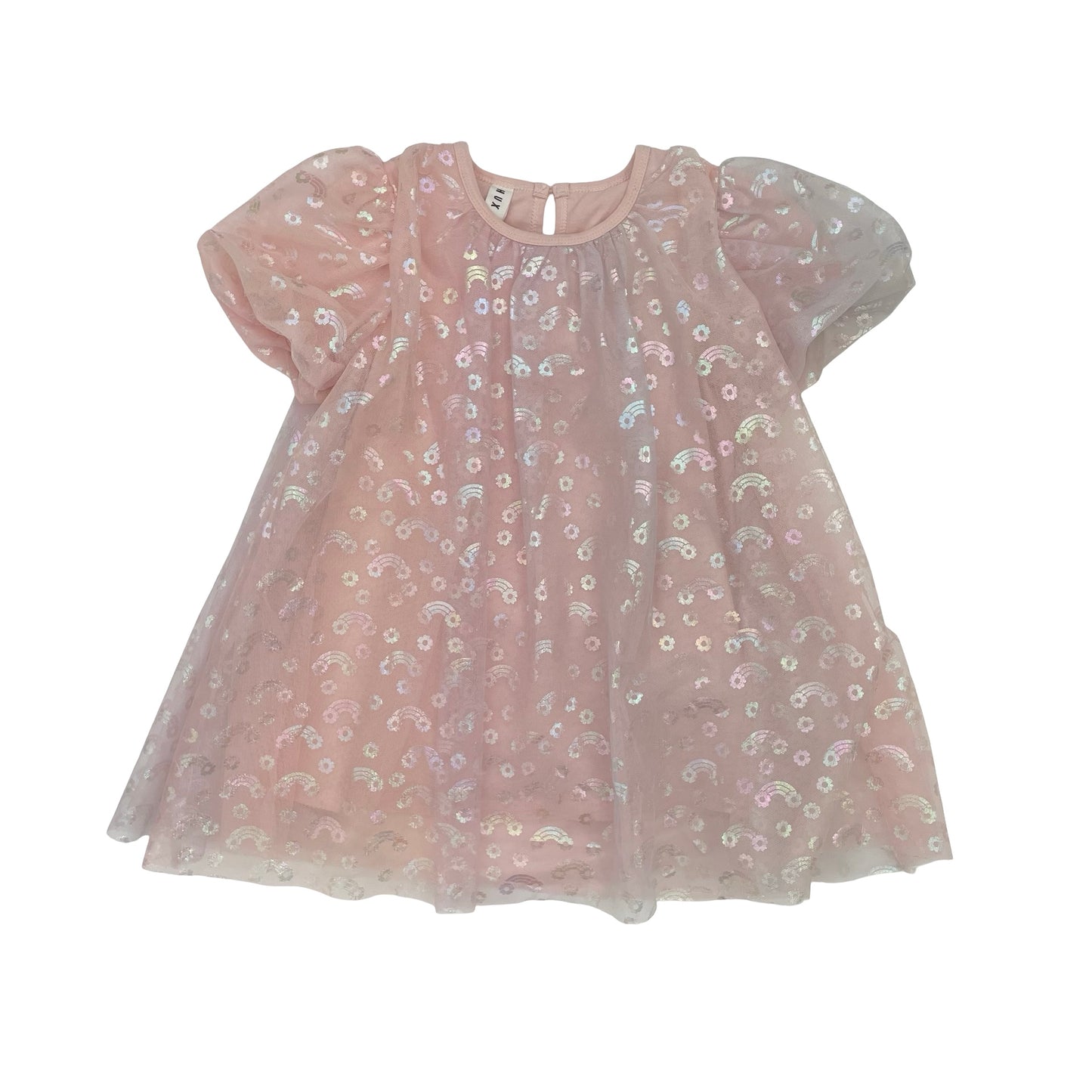 Pink Hux Glitter Dress, 3Y