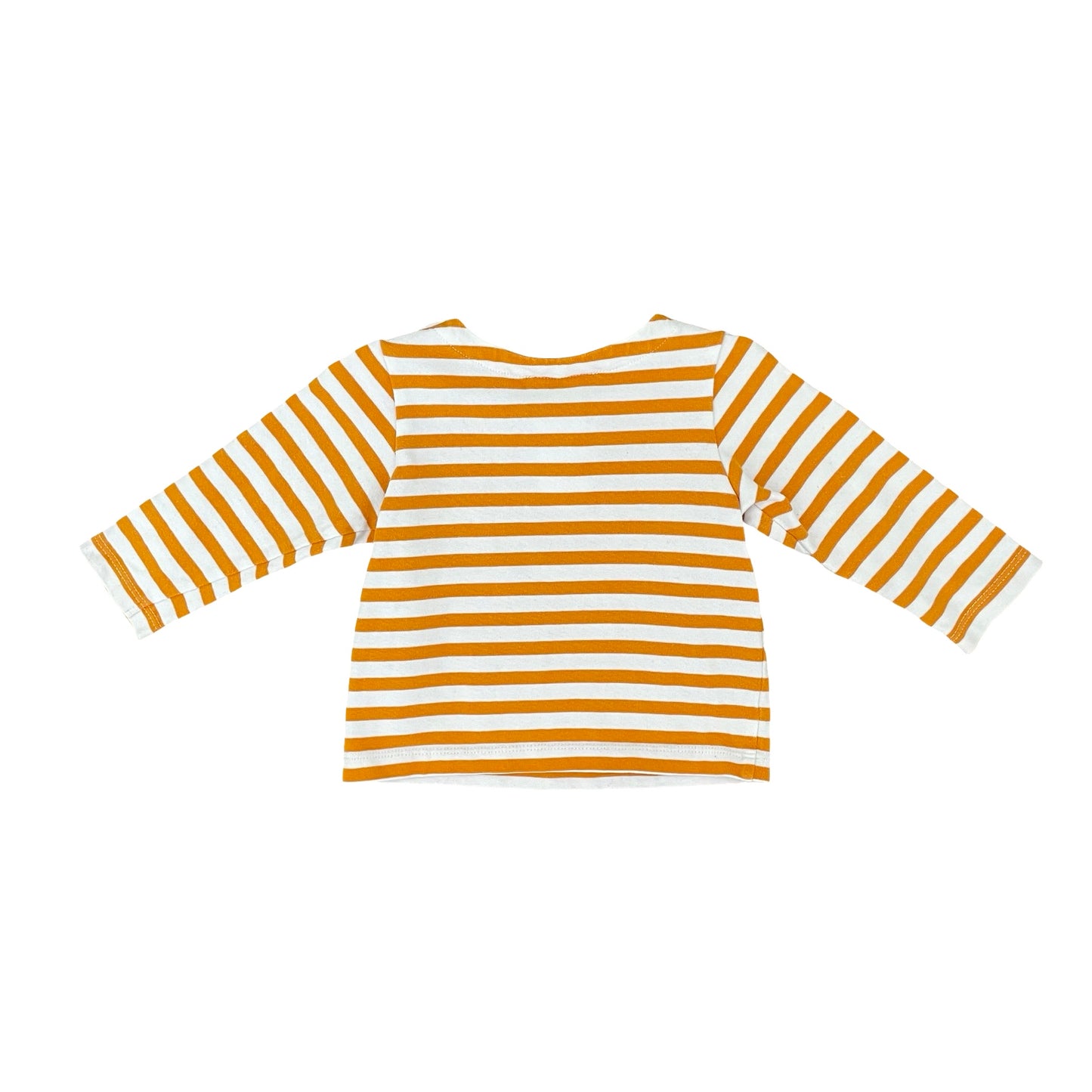 Mustard Stripe Jacadi Long Sleeve Top, 12M