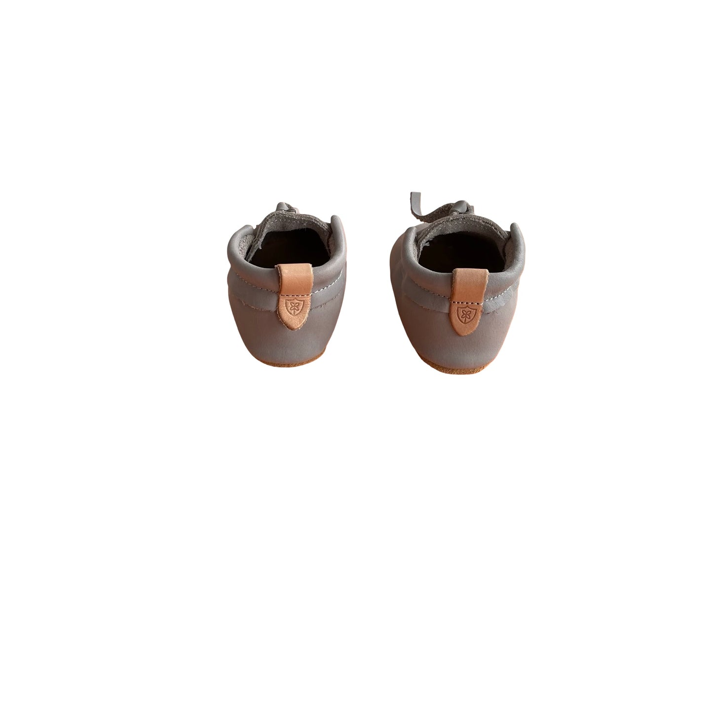 Grey Pretty Brave Leather Shoes, 0-6M