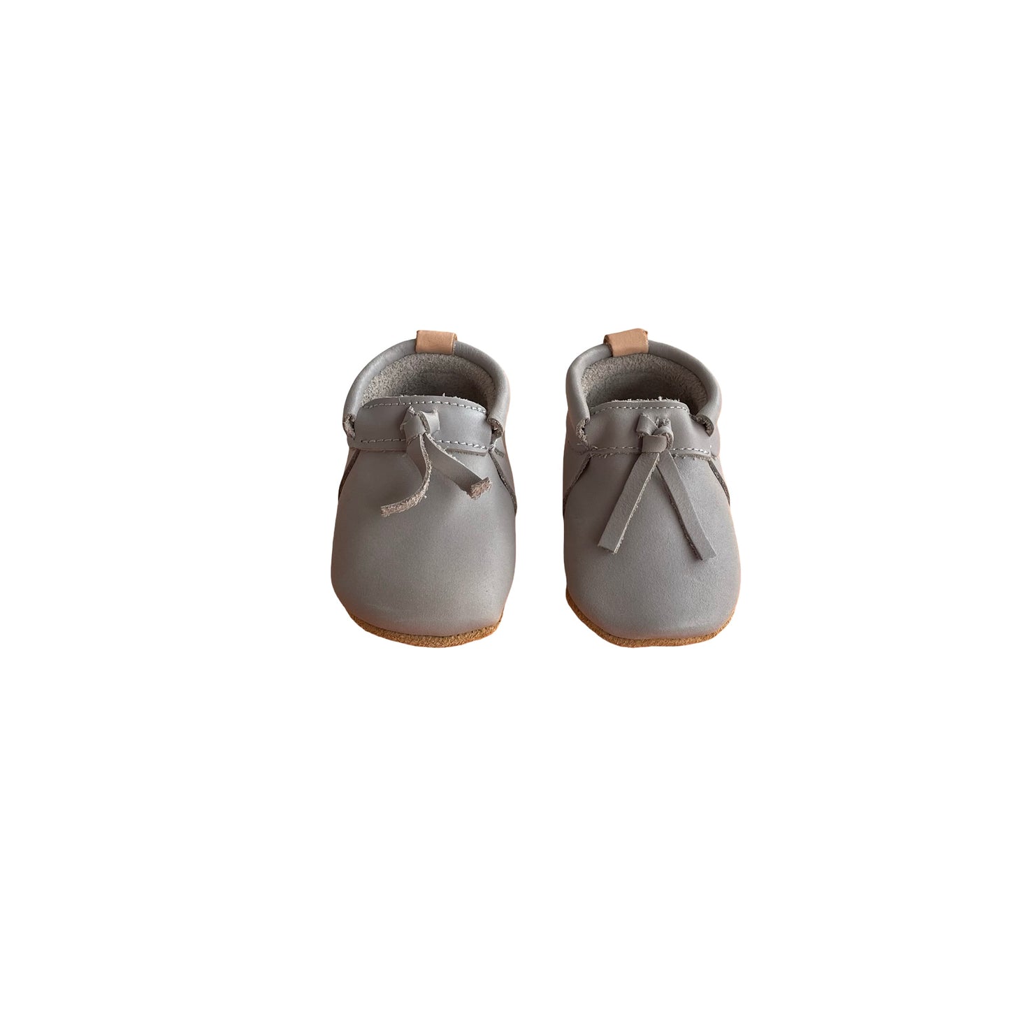 Grey Pretty Brave Leather Shoes, 0-6M