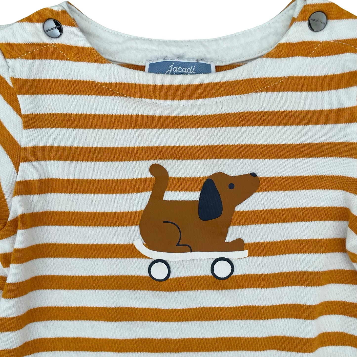 Mustard Stripe Jacadi Long Sleeve Top, 12M