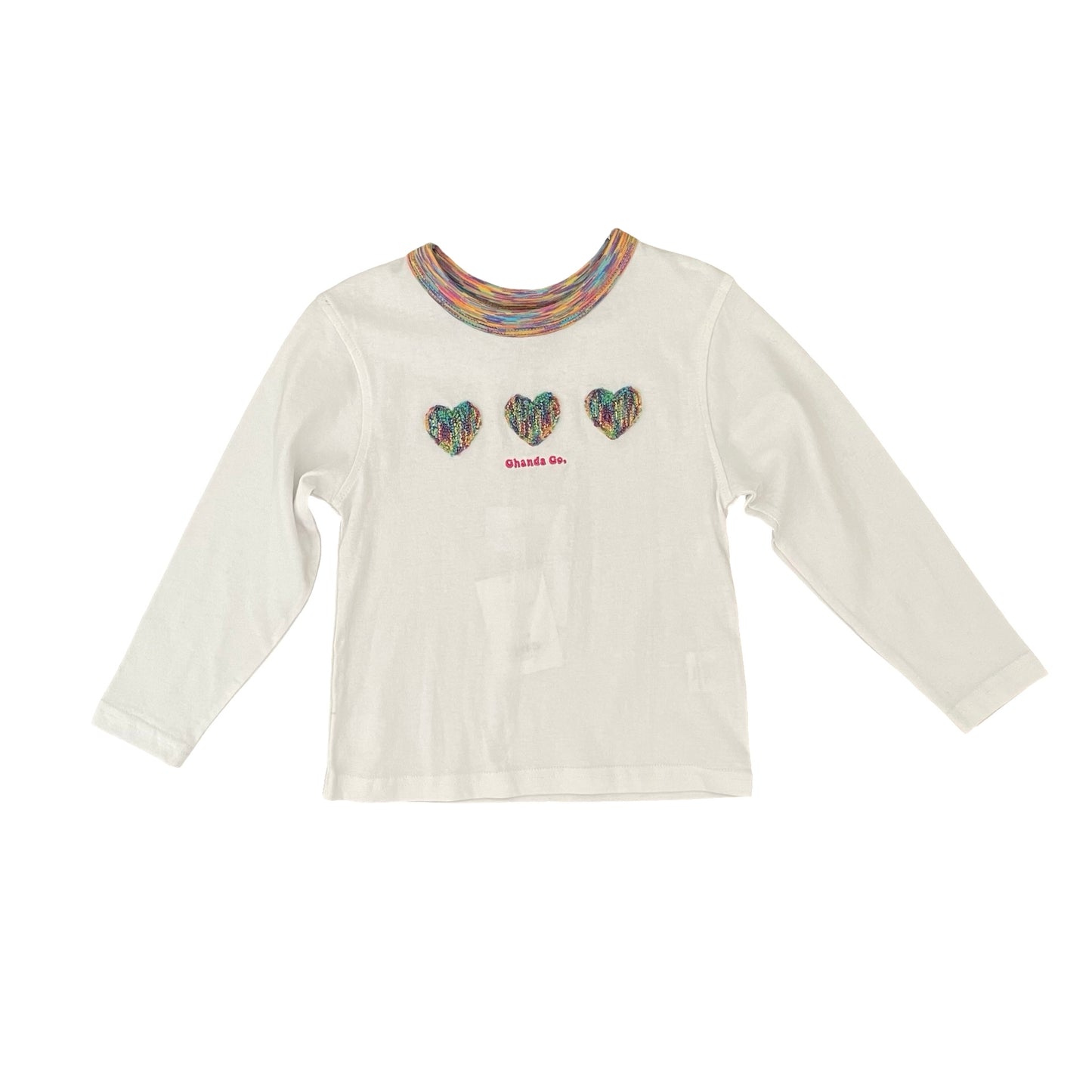White Ghanda Long Sleeve Top, 3-4Y