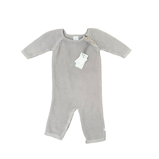 Mocha Zestt Organics Knit Growsuit, 0-6M