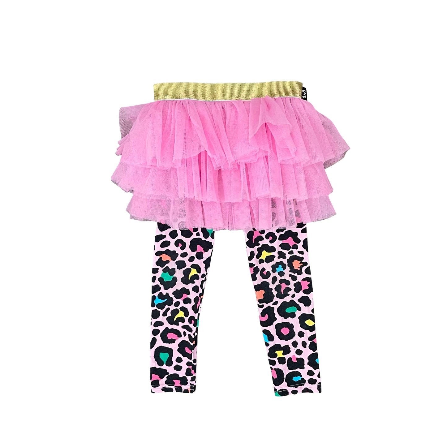 Pink Leopard Rock Your Kid Tutu Leggings, 2Y