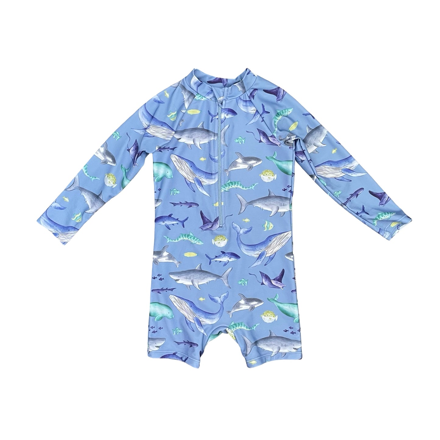 Blue Purebaby Swimsuit, 3Y