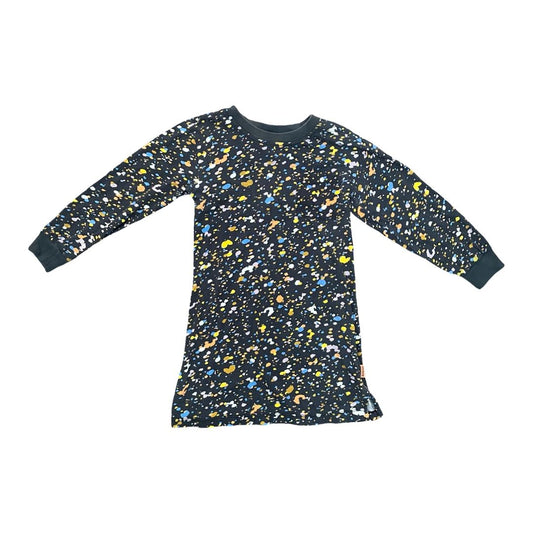 Multi Kip & Co Long Sleeve Dress, 5-6Y